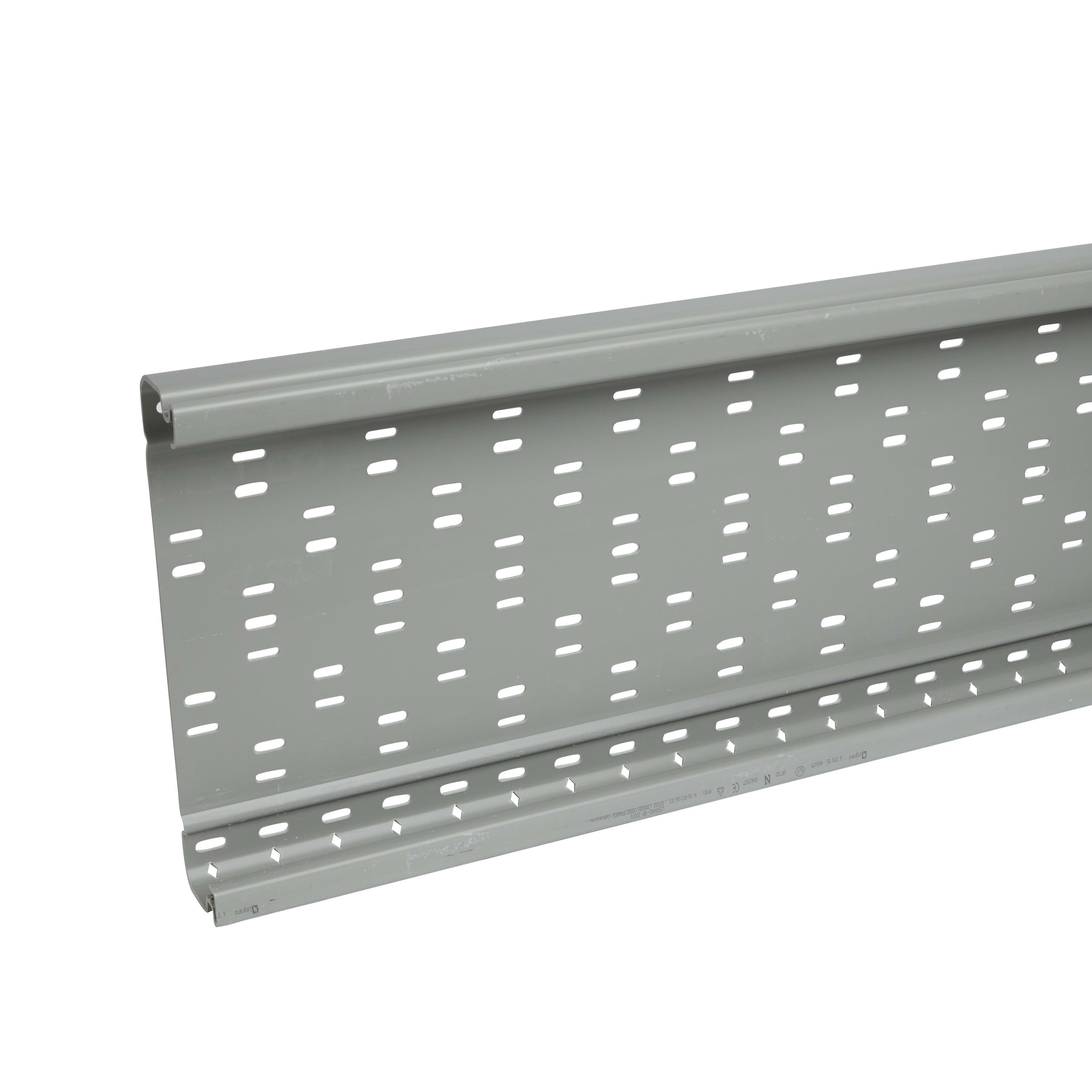 LEGRAND - Bandeja portacables OMEGA - 400x75 - Perforada - 3 mt - Gris RAL7030