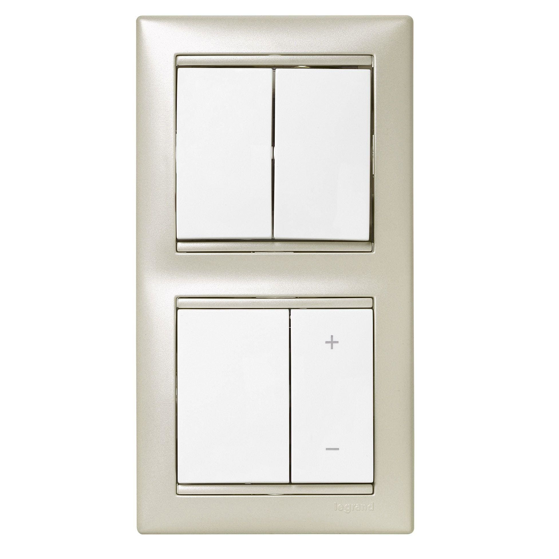 LEGRAND - Conmutador Valena - doble - unipolar - 10 AX - 250V~ - Blanco