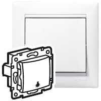 LEGRAND - Pulsador Valena - con símbolo de lámpara - 10A - 230 V~ - Blanco