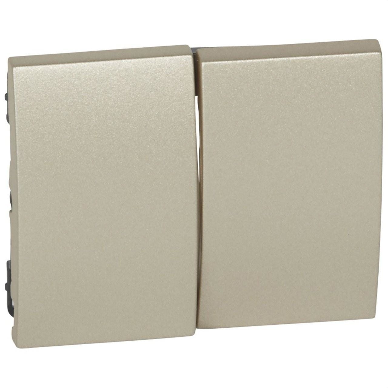 LEGRAND - Tecla titanio para doble interruptor conmutador GALEA