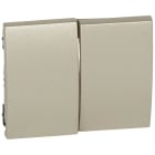 LEGRAND - Tecla titanio para doble interruptor conmutador GALEA