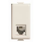 BTICINO - Base teléfono RJ11 Màtix - 4 contactos - 1 módulo - Marfil