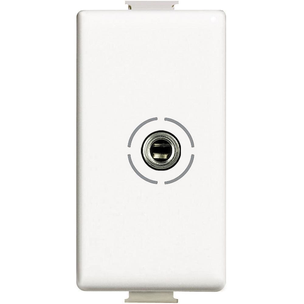 BTICINO - Base audio jack de 3,5 mm - Màtix - 1 módulo - Blanco