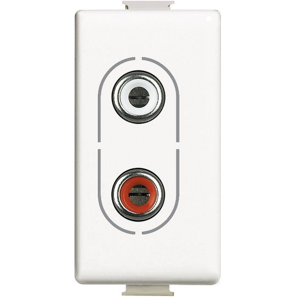 BTICINO - Base audio RCA x 2 - Màtix - 1 módulo - Blanco