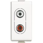 BTICINO - Base audio RCA x 2 - Màtix - 1 módulo - Blanco
