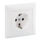 LEGRAND - Base de corriente Valena - 2P+T con obturadores - 16A/230V - monobloc - Blanco