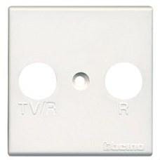 BTICINO - Frontal TV/R-SAT universal con serigrafía Màtix - 2 módulos - Blanco