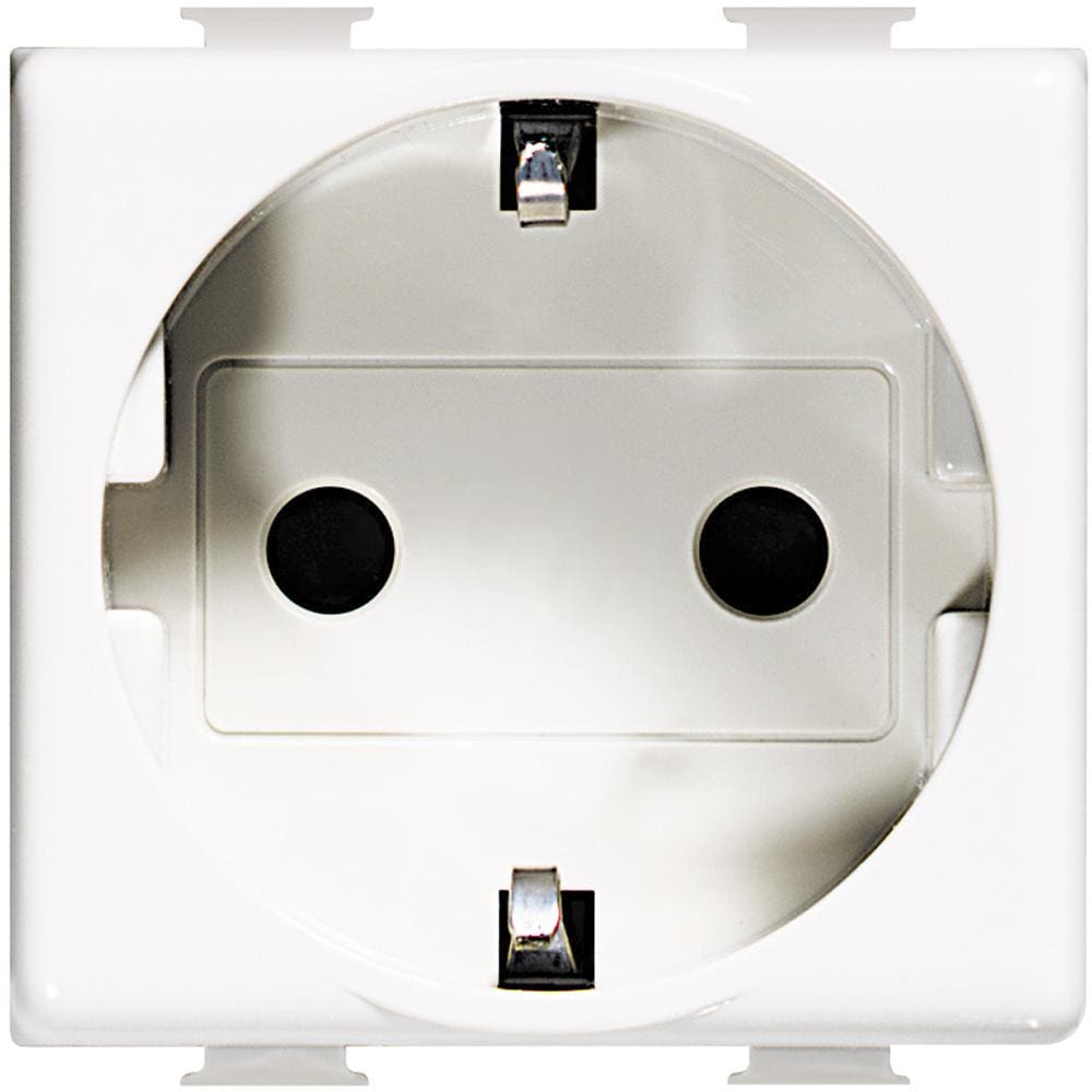 BTICINO - Base 2P+T Màtix - 16A/230V - conexión por tornillos - 2 módulos - Blanco