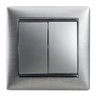 LEGRAND - Interruptor Valena - doble - unipolar - 10 AX - 250V~ - Aluminio brillante