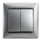 LEGRAND - Interruptor Valena - doble - unipolar - 10 AX - 250V~ - Aluminio brillante