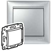 LEGRAND - Tapa ciega Valena - Aluminio brillante