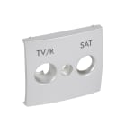 LEGRAND - Frontal de acabado universal TV/R-SAT Valena - para bases de televisión estándar de mercado - Aluminio