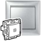 LEGRAND - Conmutador Valena - luminoso - 16 AX - 250V~ - Aluminio brillante