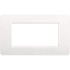 BTICINO - Placa embellecedora Màtix de color Blanco - 4 módulos