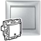 LEGRAND - Pulsador Valena - con símbolo de campana - 10A - 230 V~ - Aluminio brillante