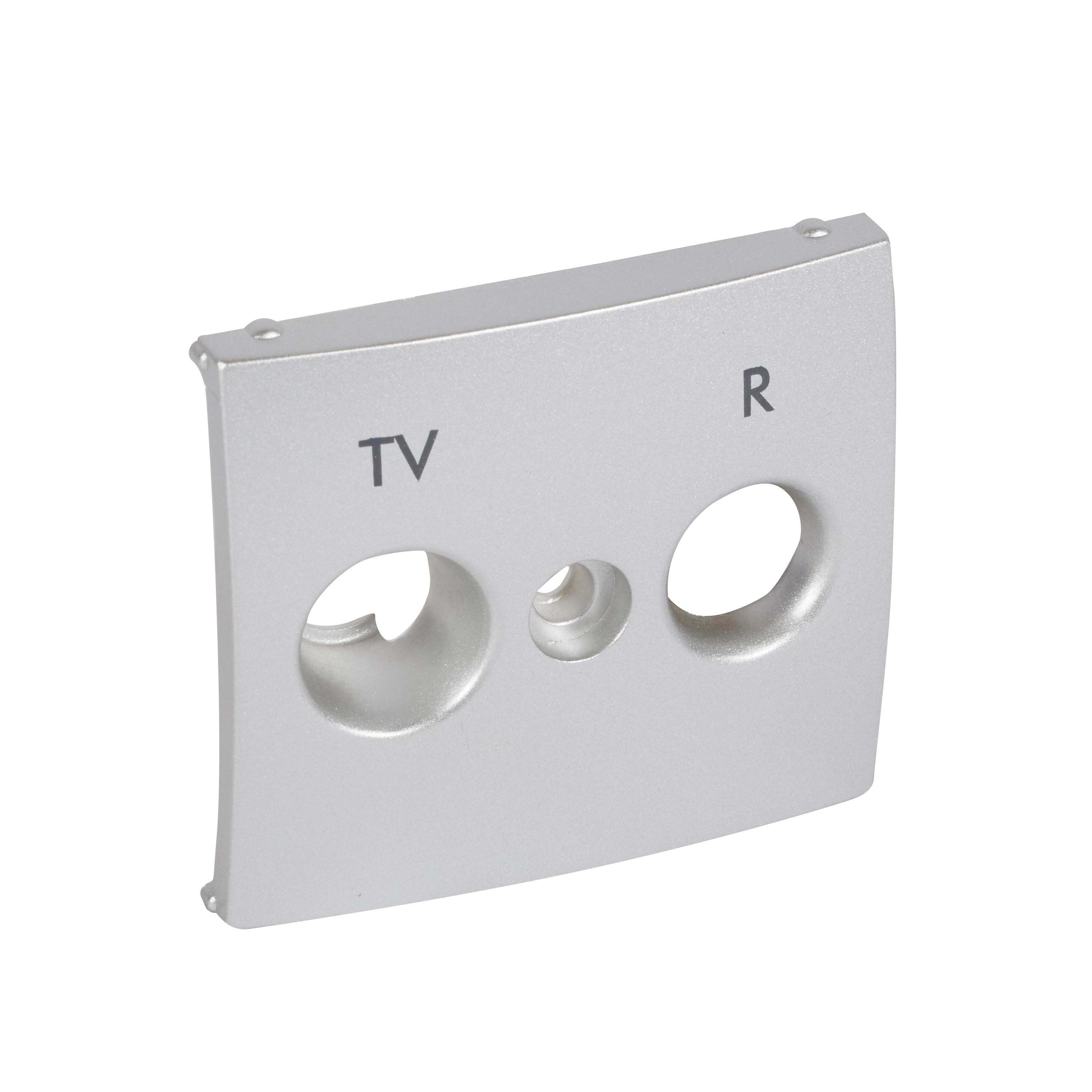LEGRAND - Frontal de acabado universal Valena TV-R - para bases de televisión estándar de mercado - Aluminio