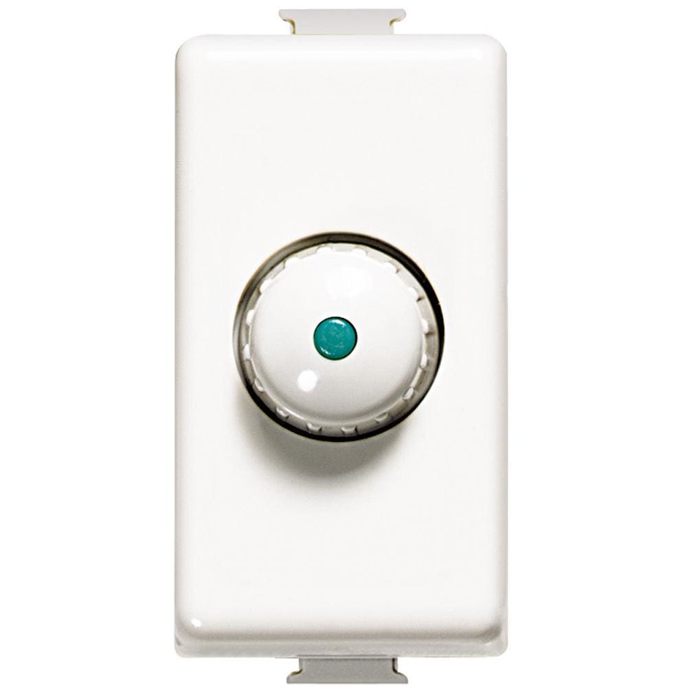 BTICINO - Regulador rotativo con conmutador Màtix - 60/500W RL - 1 módulo - Blanco
