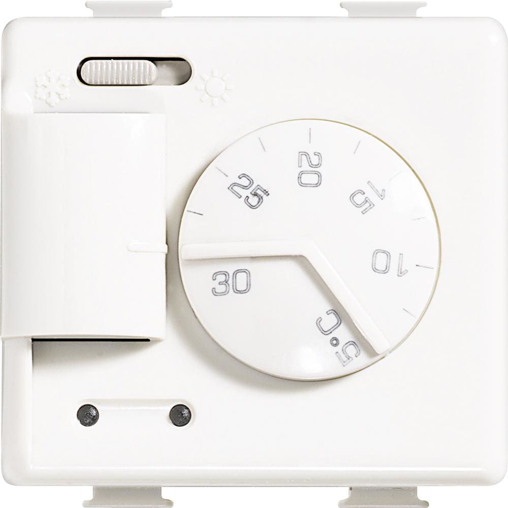 BTICINO - Termostato de ambiente con conmutador "verano/inverno" Màtix 2A -230V - 2 módulos - Blanco