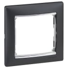 LEGRAND - Placa embellecedora Valena de 1 elemento de color negro y plata