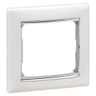 LEGRAND - Placa embellecedora Valena de 1 elemento de color blanco y plata