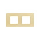 BTICINO - Placa embellecedora Màtix de color Oro - 2 x 2 módulos