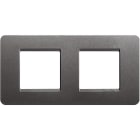 BTICINO - Placa embellecedora Màtix de color Acero - 2 x 2 módulos
