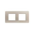 BTICINO - Placa embellecedora Màtix de color Titanio - 2 x 2 módulos