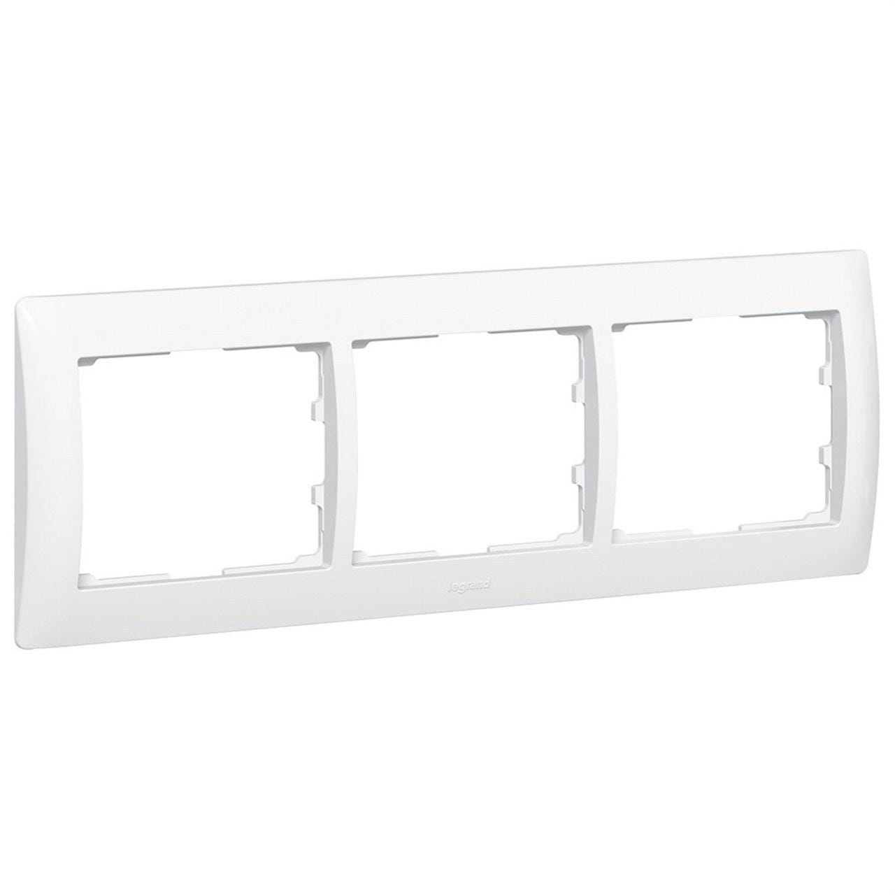 LEGRAND - Marco 3 elementos horizontal armonía GALEA blanco