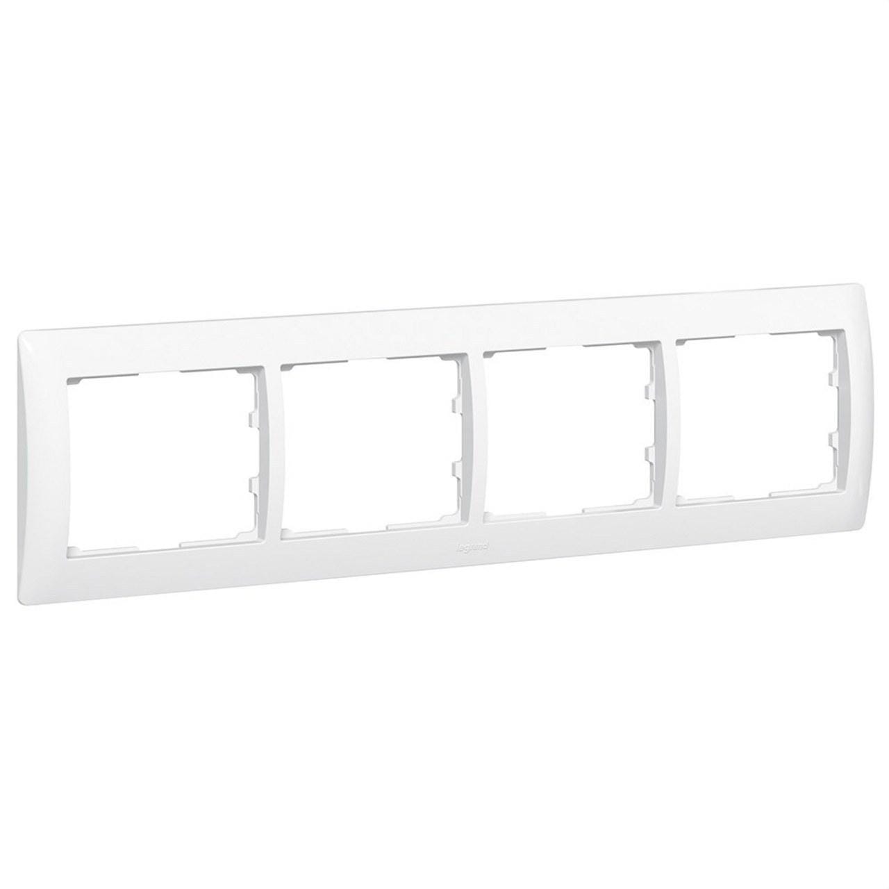 LEGRAND - Marco 4 elementos horizontal armonía GALEA blanco