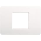 BTICINO - Placa embellecedora Màtix de color Blanco - 2 módulos centrados