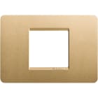 BTICINO - Placa embellecedora Màtix de color Oro - 2 módulos centrados