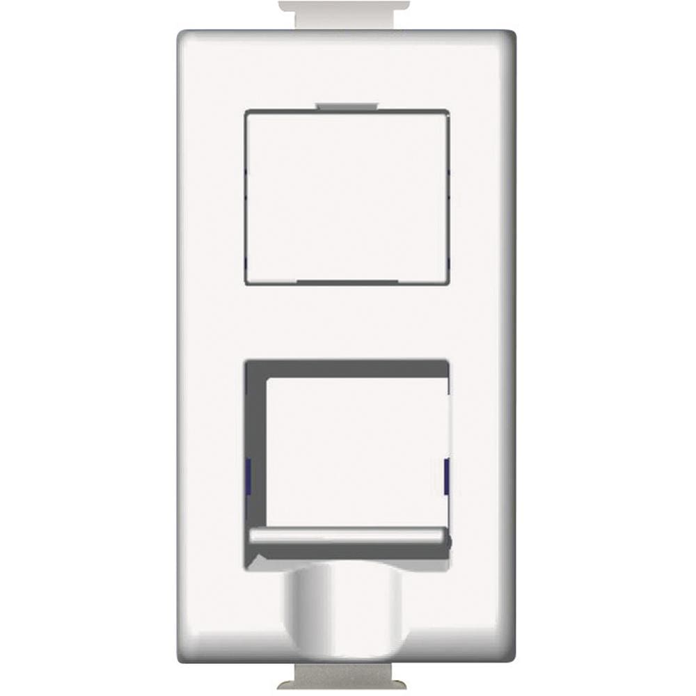 BTICINO - Base RJ45 Màtix - Cat. 6 - UTP - 1 módulo - Blanco