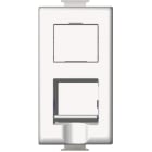 BTICINO - Base RJ45 Màtix - Cat. 6A - STP - 1 módulo - Blanco