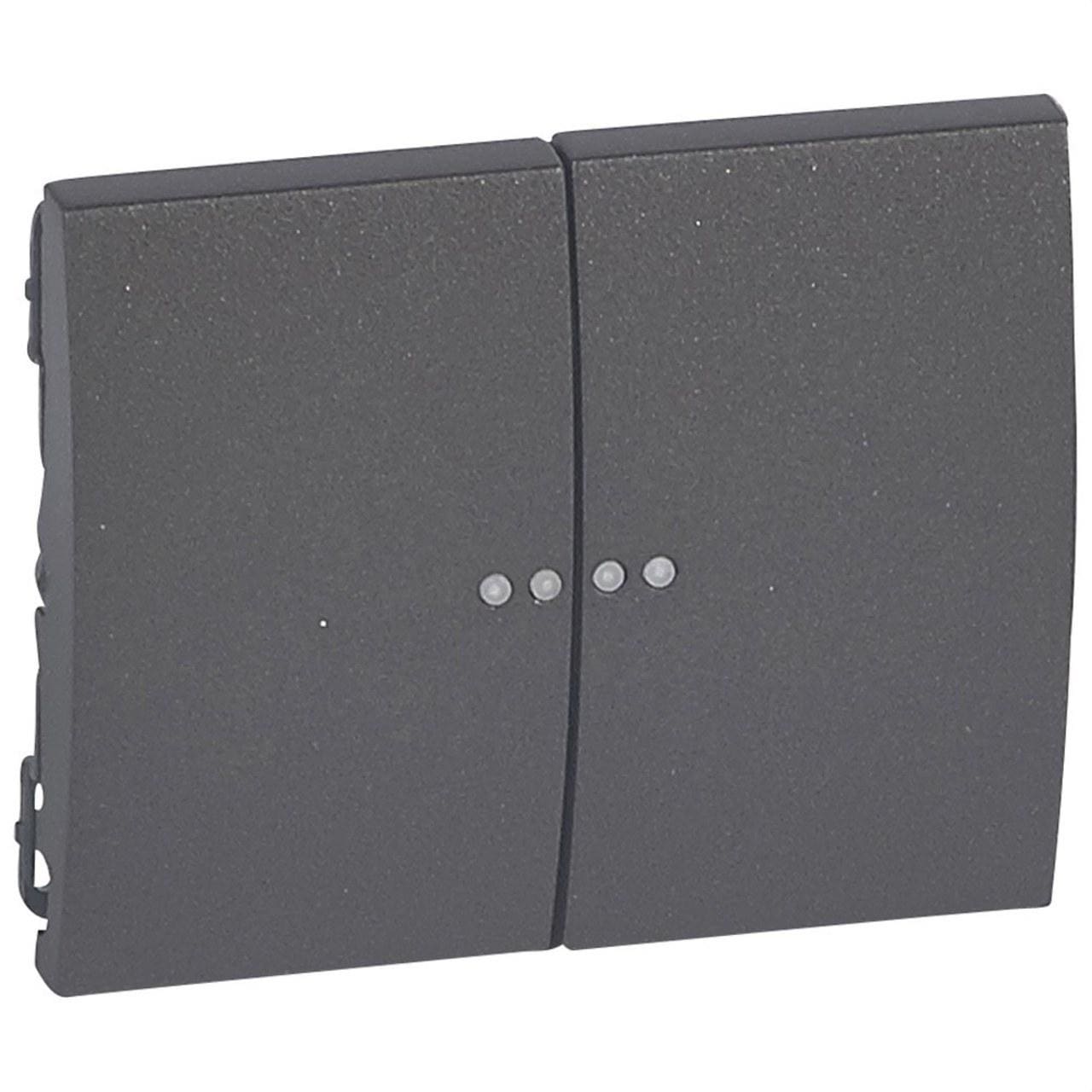 LEGRAND - Doble tecla con visor circuito GALEA bronce