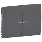 LEGRAND - Doble tecla con visor circuito GALEA bronce