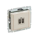LEGRAND - Base cargador doble USB Valena - 2 USB tipo A+A - 2,4A - 5V - 230V - Marfil