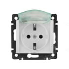 LEGRAND - Base de corriente Valena - IP 44 - 2P+T - con tapa y obturadores - Blanco