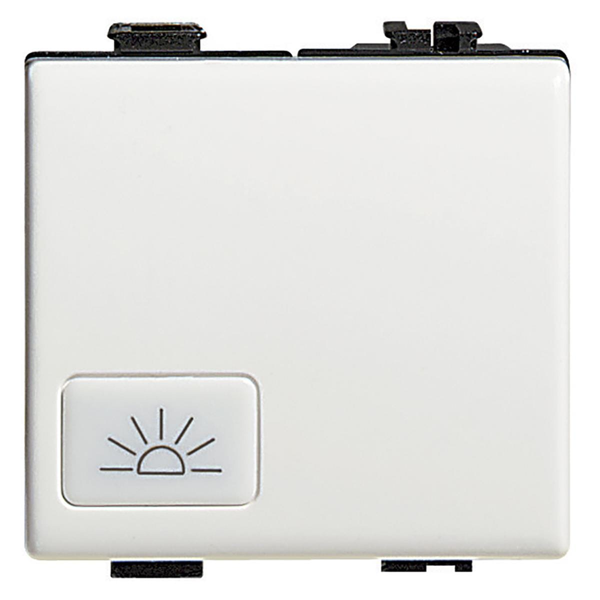 BTICINO - Pulsador luminoso Màtix símbolo campana 10A - 250V~ - borne auto - 2 módulos - Blanco