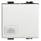 BTICINO - Pulsador luminoso Màtix símbolo campana 10A - 250V~ - borne auto - 2 módulos - Blanco