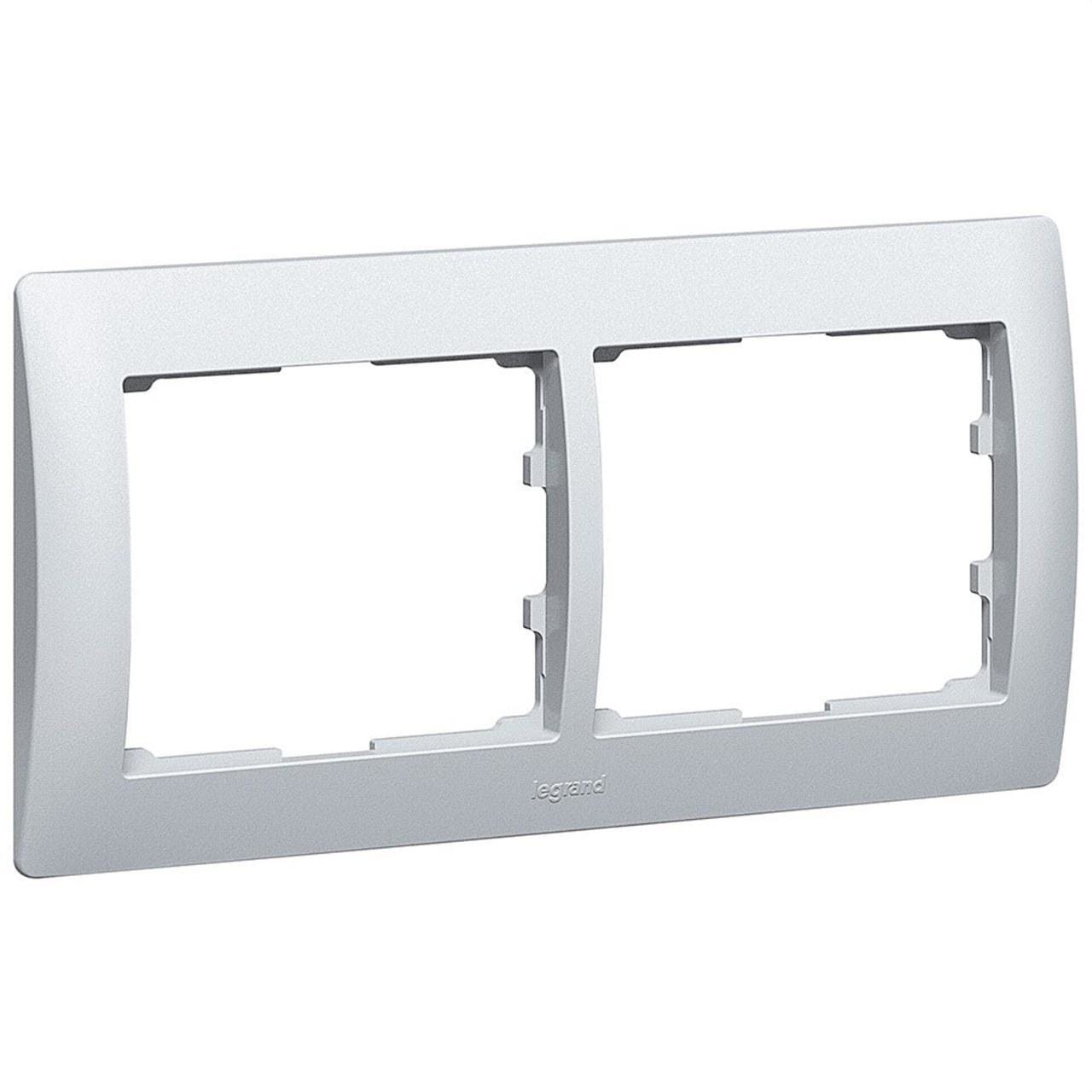 LEGRAND - Marco 2 elementos horizontal armonía GALEA aluminio