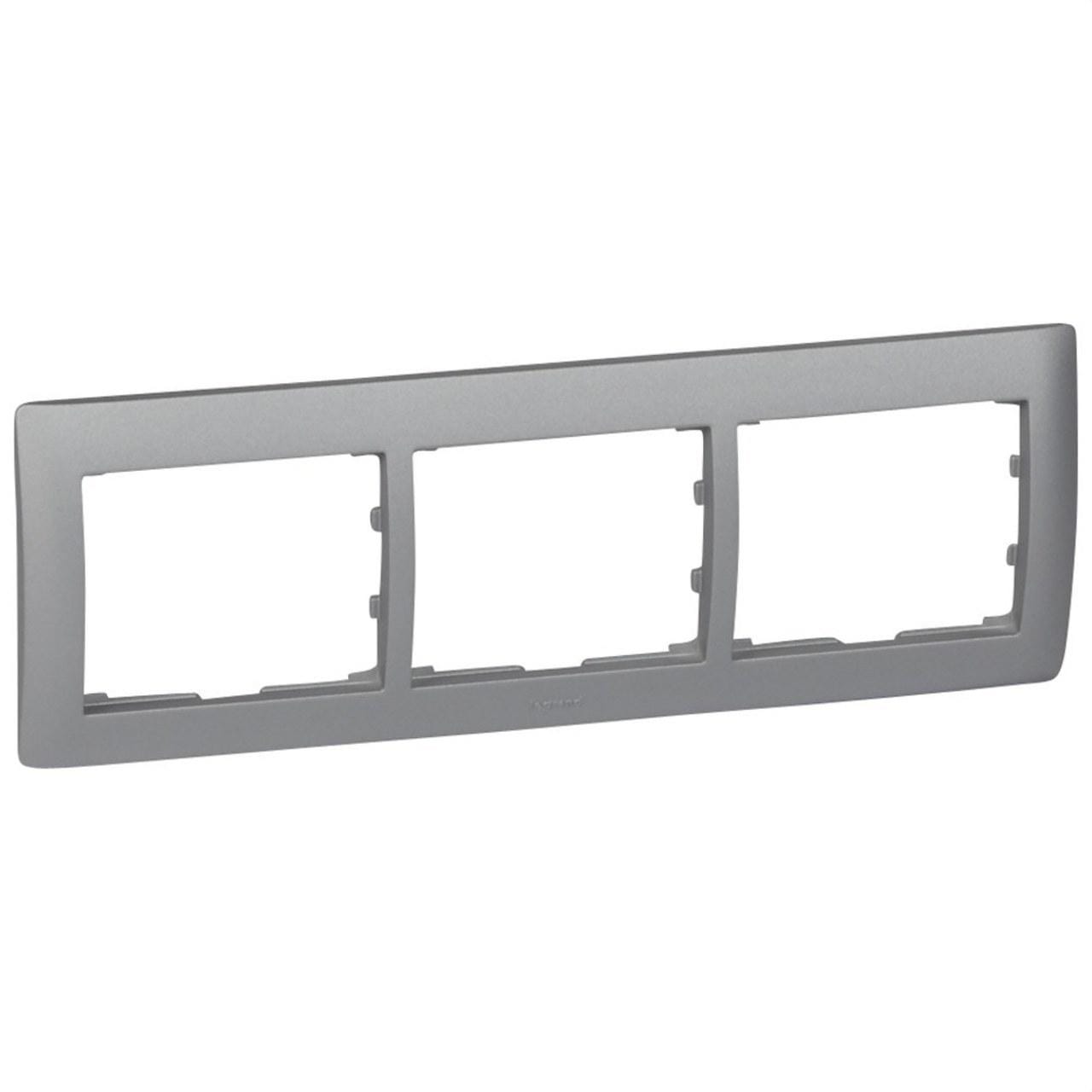 LEGRAND - Marco 3 elementos horizontal armonía GALEA aluminio