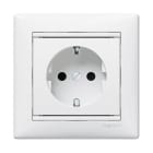 LEGRAND - Base de corriente Valena - 2P+T con obturadores - Bornes con tornillos - 10/16A - 230 V~- Blanco