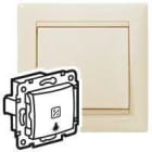 LEGRAND - Pulsador Valena - luminoso con símbolo de lámpara - 10A - 230 V~ - Marfil
