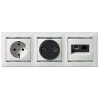 LEGRAND - Base de corriente Valena - 2P+T con obturadores - Bornes con tornillos - 10/16A - 230 V~- marfil
