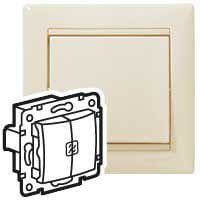 LEGRAND - Interruptor Valena - doble - unipolar luminoso - 10 AX - 250V~ - Marfil