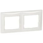 LEGRAND - Placa embellecedora Valena de 2 elementos de color blanco para montaje horizontal