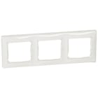 LEGRAND - Placa embellecedora Valena de 3 elementos de color blanco para montaje horizontal