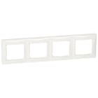 LEGRAND - Placa embellecedora Valena de 4 elementos de color blanco para montaje horizontal o vertical