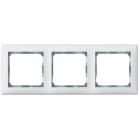 LEGRAND - Placa embellecedora Valena de 3 elementos de color blanco/cristal para montaje horizontal