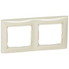 LEGRAND - Placa embellecedora Valena de 2 elementos de color marfil para montaje horizontal